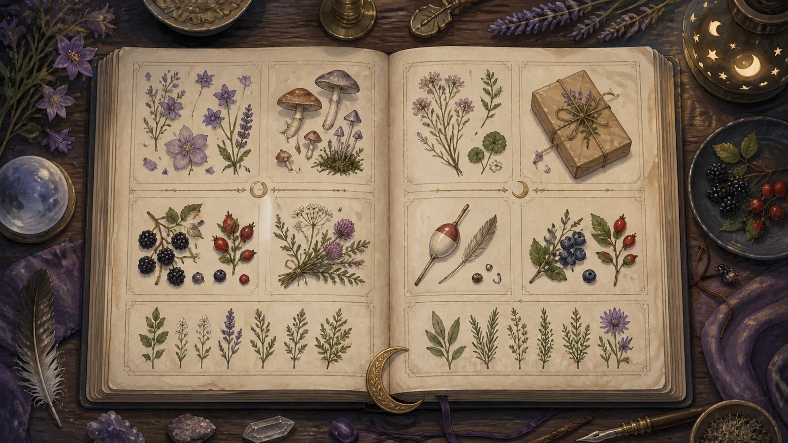 Unofficial editorial illustration of an organized gift and harvest ledger.