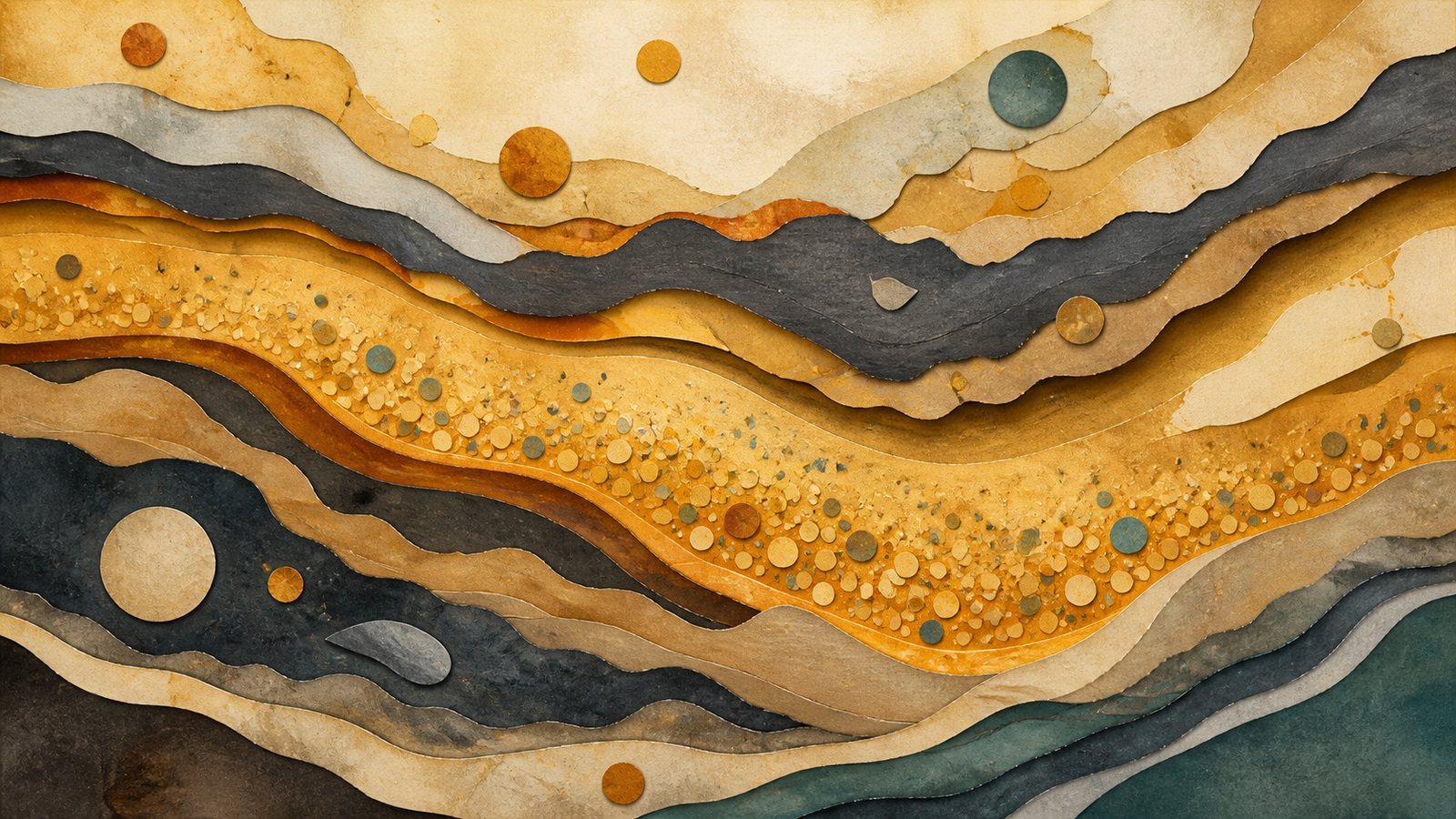 Unofficial editorial illustration of sand moving through abstract geological channels.